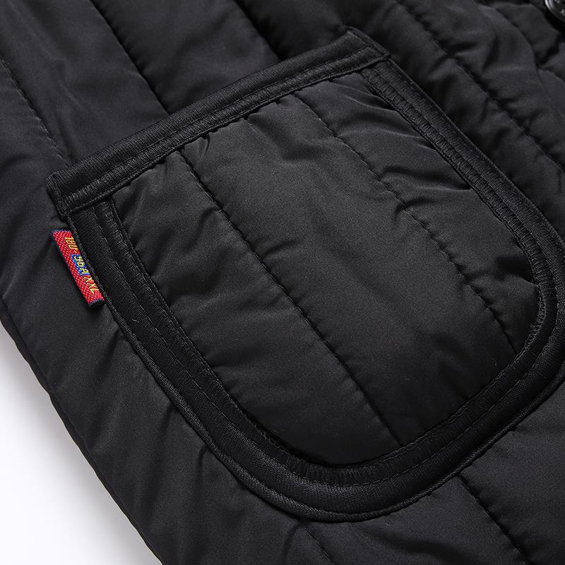 Men's Fall and Winter Padded Warm Denim Undershirt Middle-aged Plus Size Slim Sleeveless Top