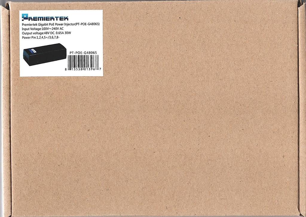 Premiertek Stable Supply 30W Gigabit PoE Injector Совместим с Совместим с Sanwa Supply Совместим с ELECOM Совместим с Совместим с