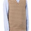 Polo Ralph Lauren SS23 Houndstooth V-Neck Sweater Men Sweater Beige 710864068-001