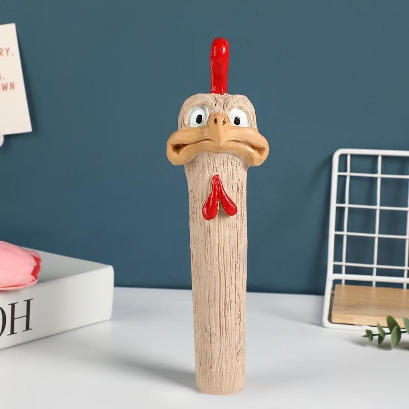 Статуэтка для украшения дома, креативное украшение для стола в виде головы страуса, украшение для горшечных растений для сада и балкона, интересные изделия из смолы