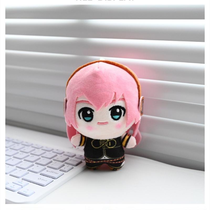 Семейство Vocaloid Чиби Плюшевый Брелок Аниме Подвеска на Сумку С Мику Рин Лен Лука Мейко И Кайто Милый Подвеска Аксессуар