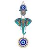 Designer Elephant Wooden Wall Hanging for Home Decor | Hamsa Hand Decoration for Livingroom | Peace Charm Door Accent Decorative Hangings