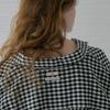 Рубашки Elssibeui из марли в клетку Гингем_Черные