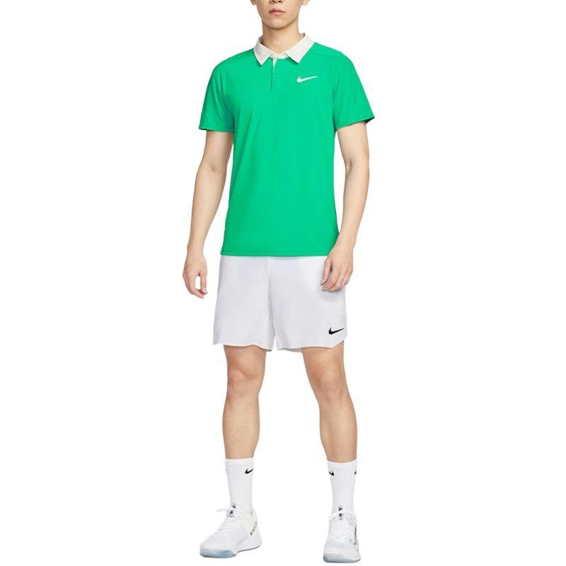 Nike Теннисная рубашка поло Мужские топы Зеленый FZ6932-324