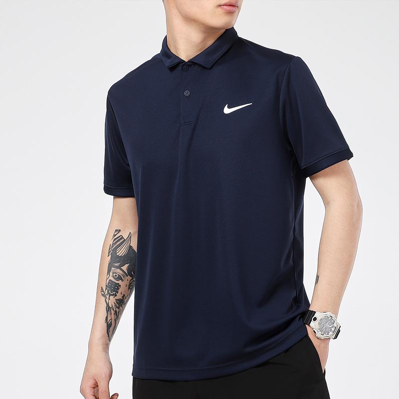 Nike Court Dri-FIT Victory Tennis Polo Shirt Men Tops Navy CW6851-451