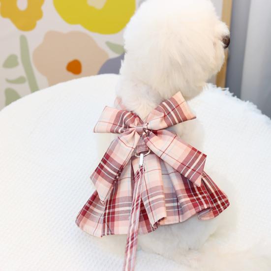 Поводок для собаки в стиле JK, безопасный, мягкий, с бантом, удобный, защита от потери кожи