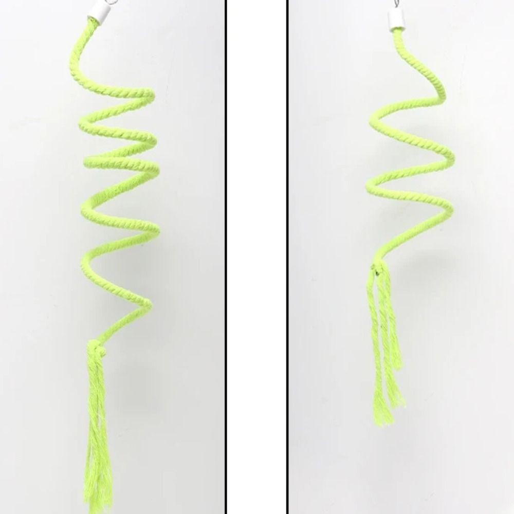 Гибкая игрушка для жевания волнистого попугайчика, подвесной колокольчик для попугая, подставка для попугая, жердочка из хлопковой веревки, качели для попугая, укус