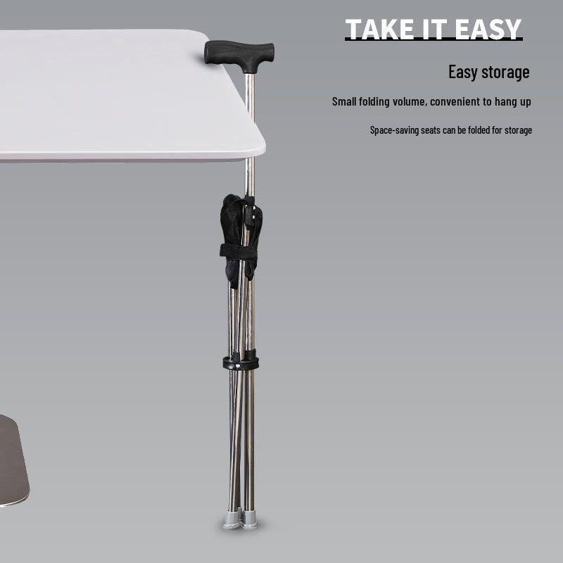 Портативная телескопическая костыль-табурет: Треугольное сиденье для походов, складное, легкое, с защитой от падения, утолщенное