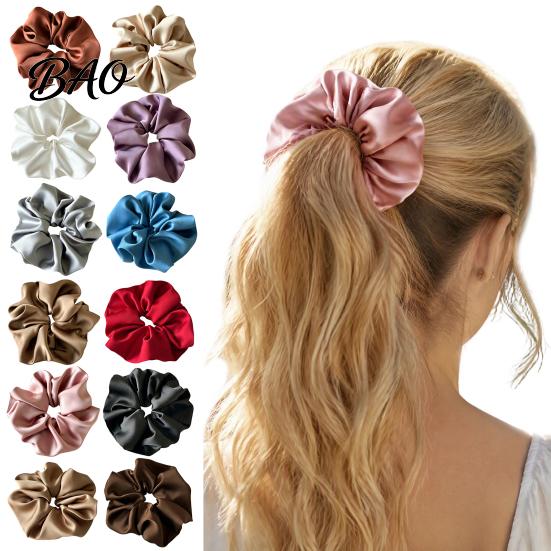 Fashionable Wrist Accessories for Girls Satin Scrunchies, High Elasticity Hair Ties Women Girls, Non Slip Band, Minimalist Scrunchies Gifts