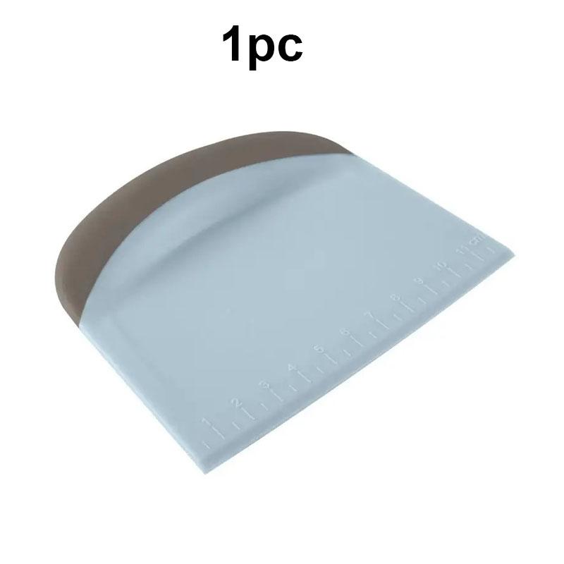 Dough Cutter with Measurement Marks 1/2pcs Flexible Multipurpose Kitchen Pastry Cutter Tool Bench Scraper for Bread Dough Cake