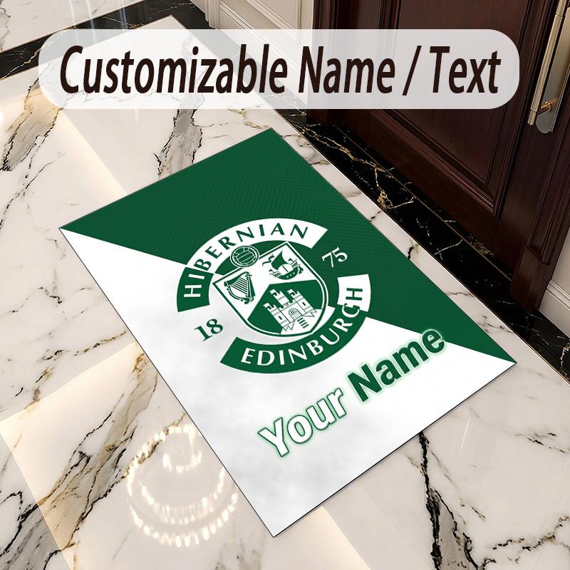 Crystal Velvet Rug Hibernian FC Print Custom Name Text Floor Mat Home Decor