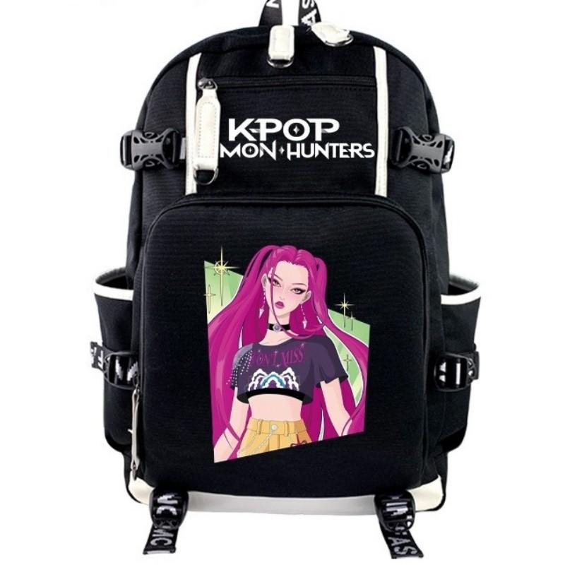 Kpop Demon Hunters Print Unisex Large Backpack Student School Waterproof Bag