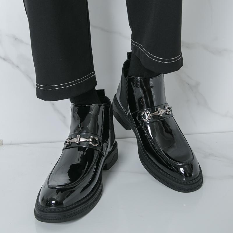 Autumn and Winter Men's Leather Shoes Gentleman Business Style Dress Up Party Daily Work Office 38-46 Black Versatile New