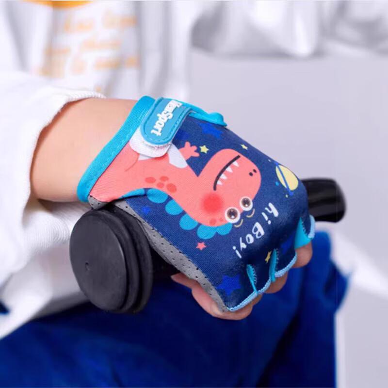 Ousen Children's Cycling Gloves, Sports Non-Slip, Single Bar Climbing, Rock Climbing, Outdoor Bicycle Sports, Boys And Girls Half-Finger Cartoo