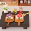 1Set Dollhouse Simulation Cake Dessert Coffee Milk Juice W/ Tray Miniature Kitchen Tableware Accessories Kids Play Pretend Toys