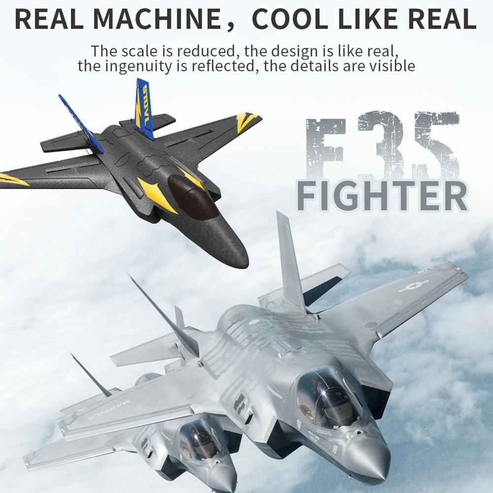 Новый F35 Rc Самолет 2.4GHZ 4CH 6axis Gyro Rc Epp Самолет 15 мин Время полета Самолет с дистанционным управлением для мальчиков Игрушка в подарок Планер с фиксированным крылом