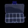 Square Storage Case Transparent Plastic Storage Box Fishing Box Fishing Tackle Box 10 Compartments