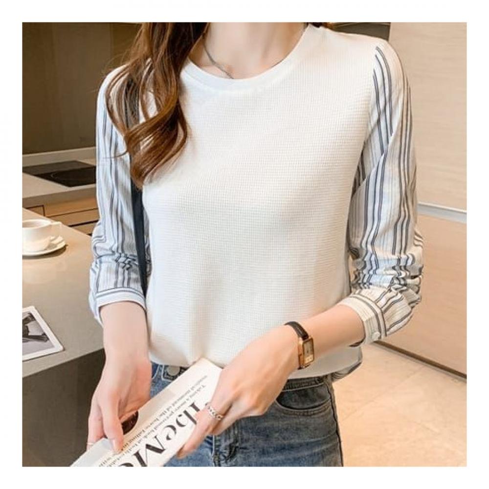 Navava NT570 2 In 1 STriped Round Neck Casual T shirT