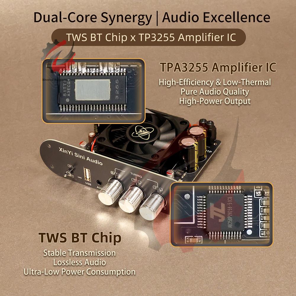 DC 19-51V XY-T6001P Моно 600 Вт Bluetooth Усилитель Плата Модуль с TWS Сопряжением и Чипом TPA3255 для HiFi Автозвука DIY