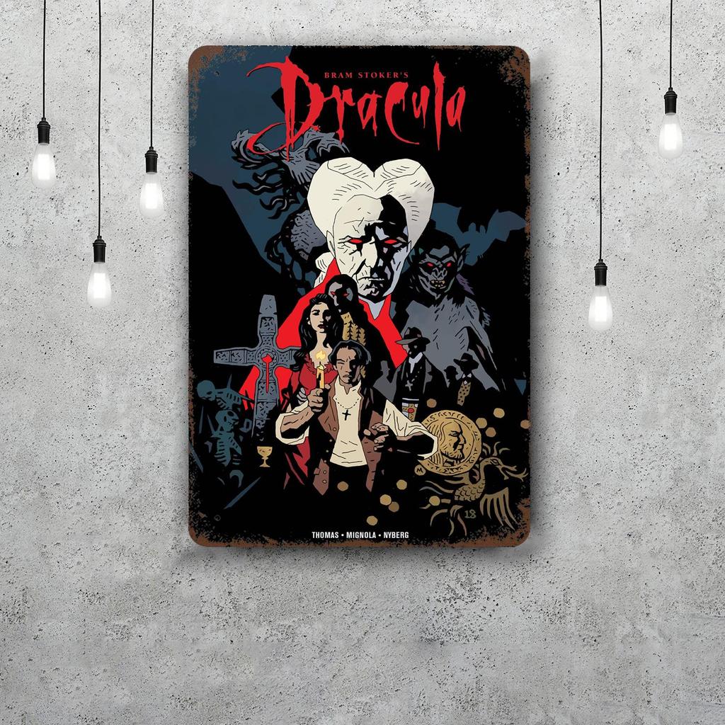 bram stokers dracula Vintage Metal Tin Signs Posters Decor Retro Metal Plaque Wall Art Decor for Garage Bar