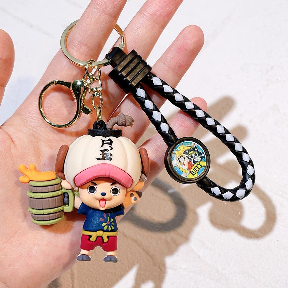 50Styles ONE PIECE Themed Keychain Cute Luffy, Roronoa Zoro, Silicone Toy Doll Key Chain Backpack Decor Small Gifts for Friend