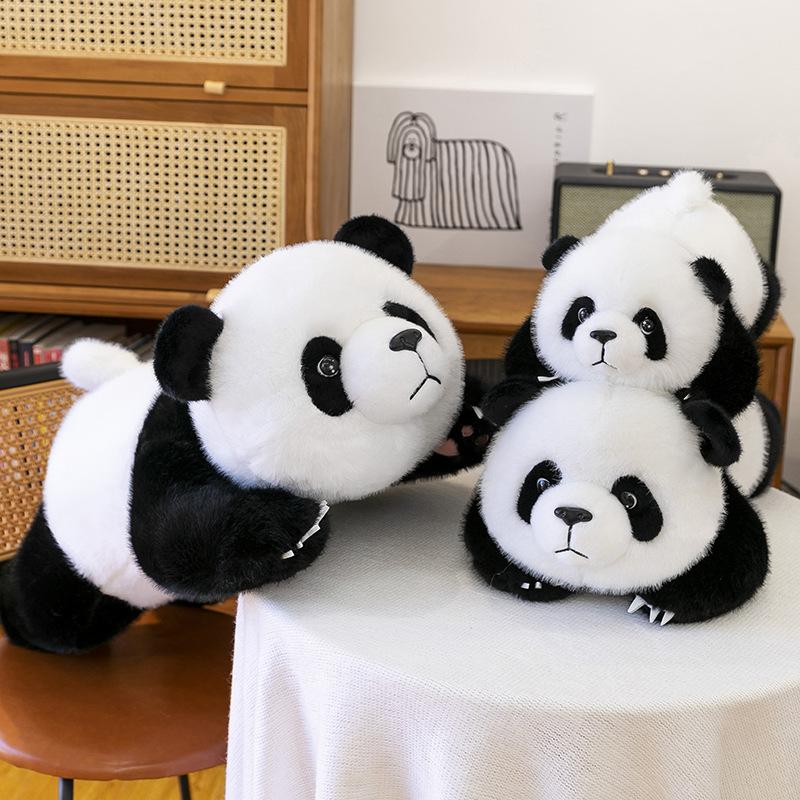 Cartoon Golden Eagle Party Style Panda Plush Toy Zoo Souvenir National Treasure Simulated Doll Home Pillow