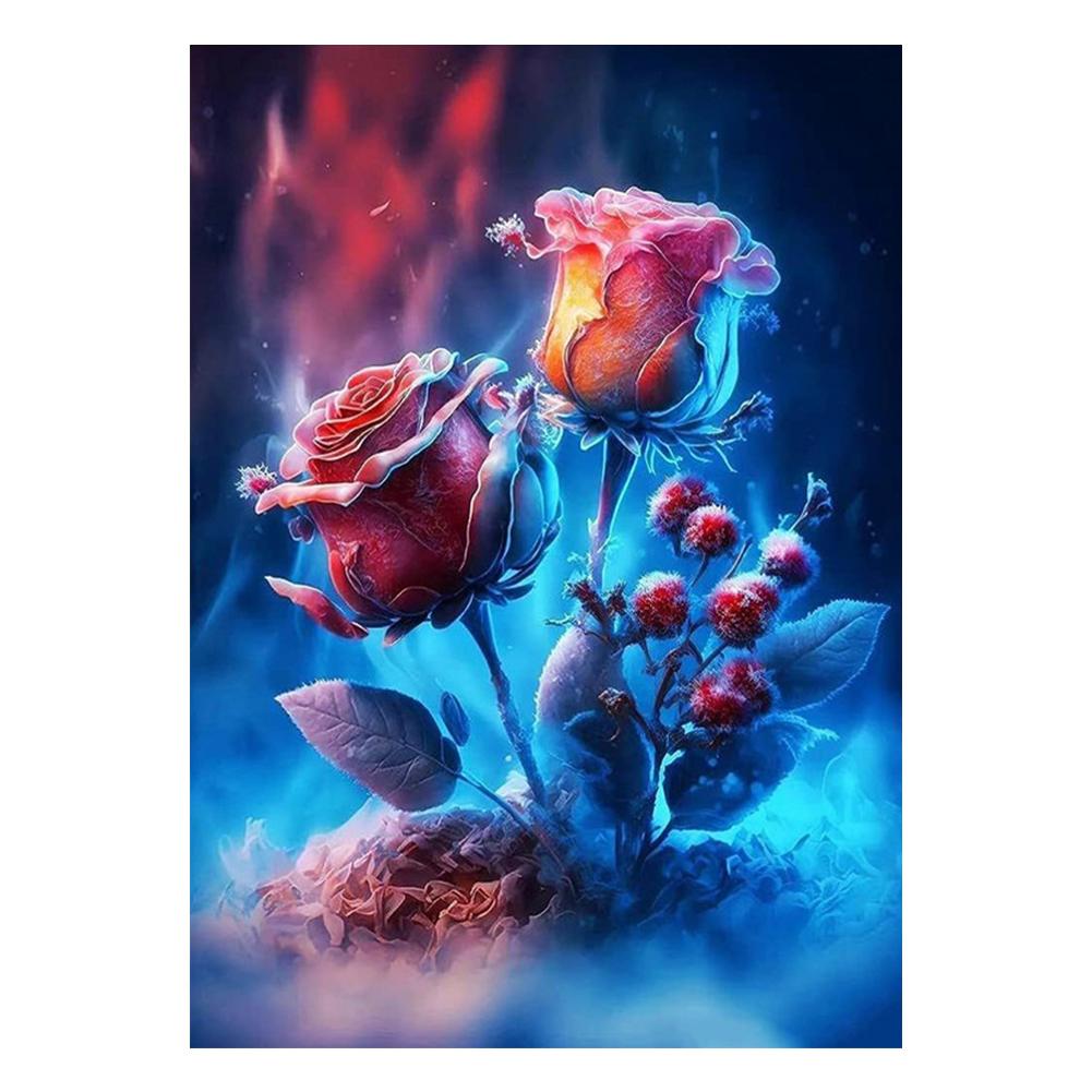30x40cm Rose Flower Diamond Painting Full Round Square Diamond Living Room Bedroom Decorative Artwork DIY Kit