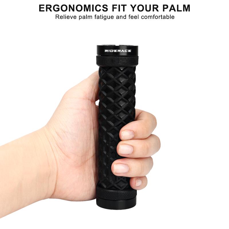 Велосипедные ручки эргономичные резиновые мягкие противоскользящие амортизирующие ручки для горного велосипеда из алюминиевого сплава двустороннее стопорное кольцо