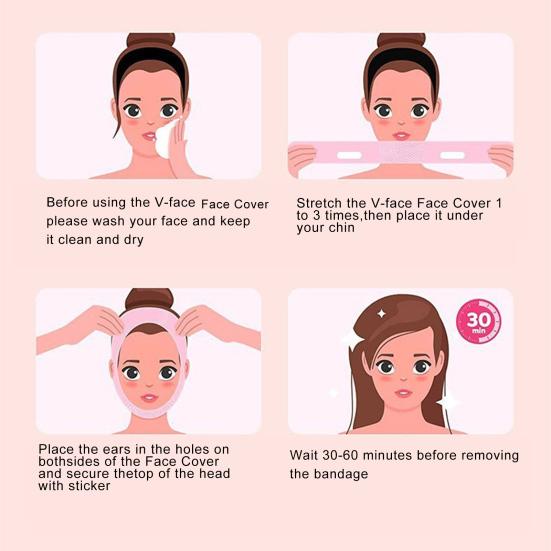 V-образный ремешок для подтяжки лица, регулируемый дышащий ремешок для похудения щек, эластичная лента для подтяжки кожи лица во время сна, женский пояс для коррекции фигуры