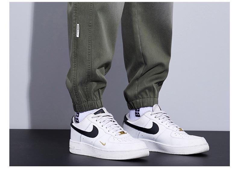 [Optional Fleece] Men's New Autumn/Winter Casual Lyocell Embroidered Drawstring Sports Pants