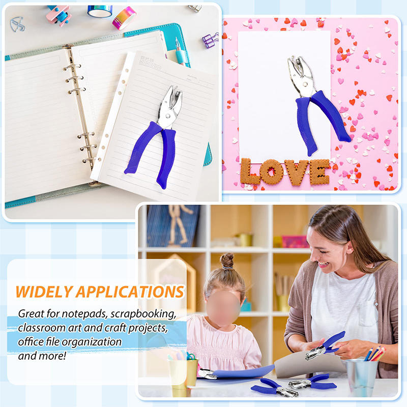 Single Hole Puncher Scrapbooking Paper Clothes Punches Star Heart Circle Hole Punch DIY Craft Shape Cutter Perforator 0.25" Hole