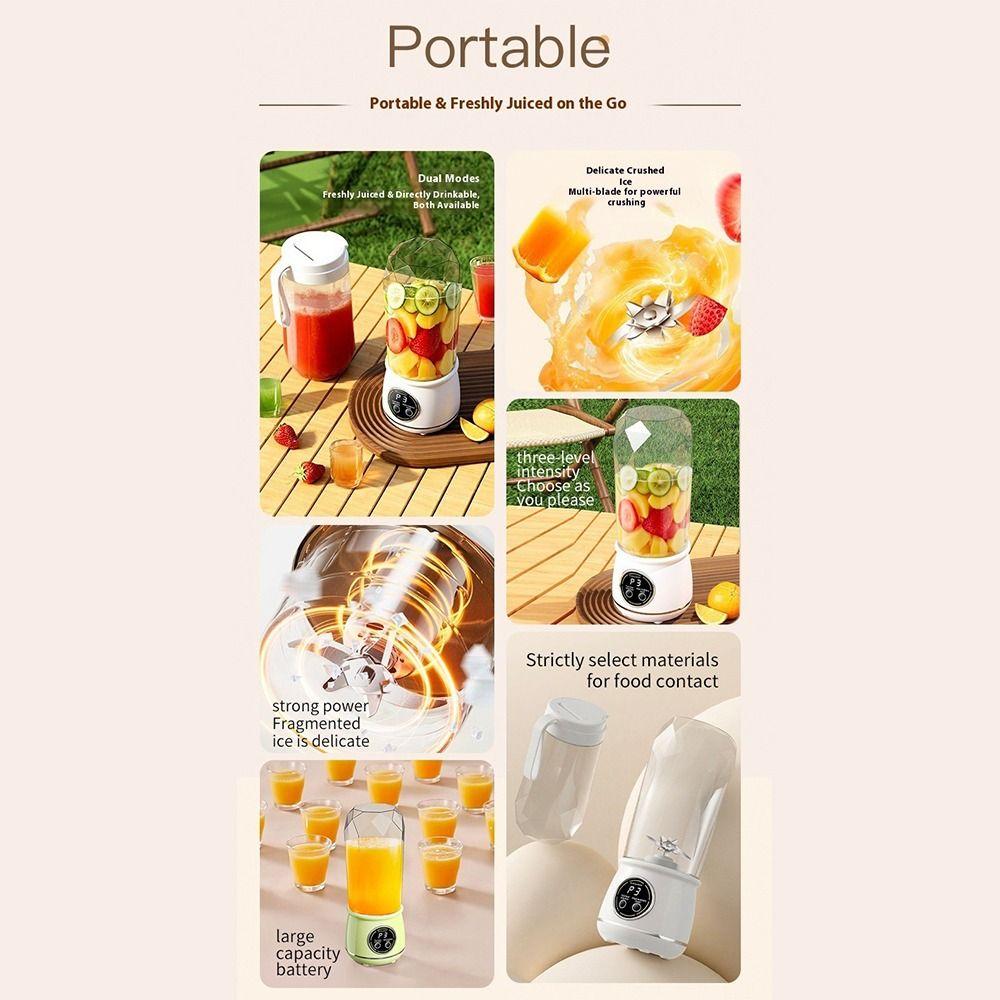 Wireless Handheld Blender Bottle 10 Blades Ice Crusher Electric Juice Blender Cup Smoothies