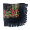 Ethnic Style Women Floral Printed Fringed Russian Square Scarf