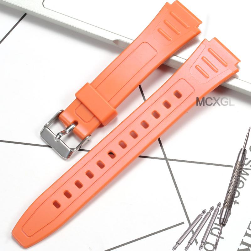 Ремешок для часов Casio W800H W-217H Спортивный браслет из смолы 18 мм