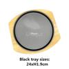 Korean cast iron barbecue pot fried striped steak BBQ grilled plate round household baking raosting pan wooden tray kitchen pan