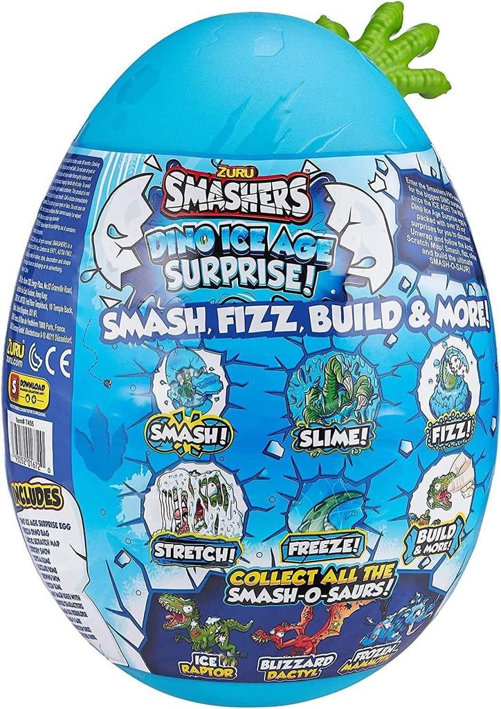 Smashers Dino Ice Age Raptor Surprise Egg Dinosaur Sand Slime Figure Toy [Used]