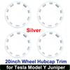 For Tesla Model Y Juniper 2025 20 Inch Wheels ABS Rim Guard Rim Car Hubcap Cover Protection Hubcap Patch Scratch Proof Hub Cap