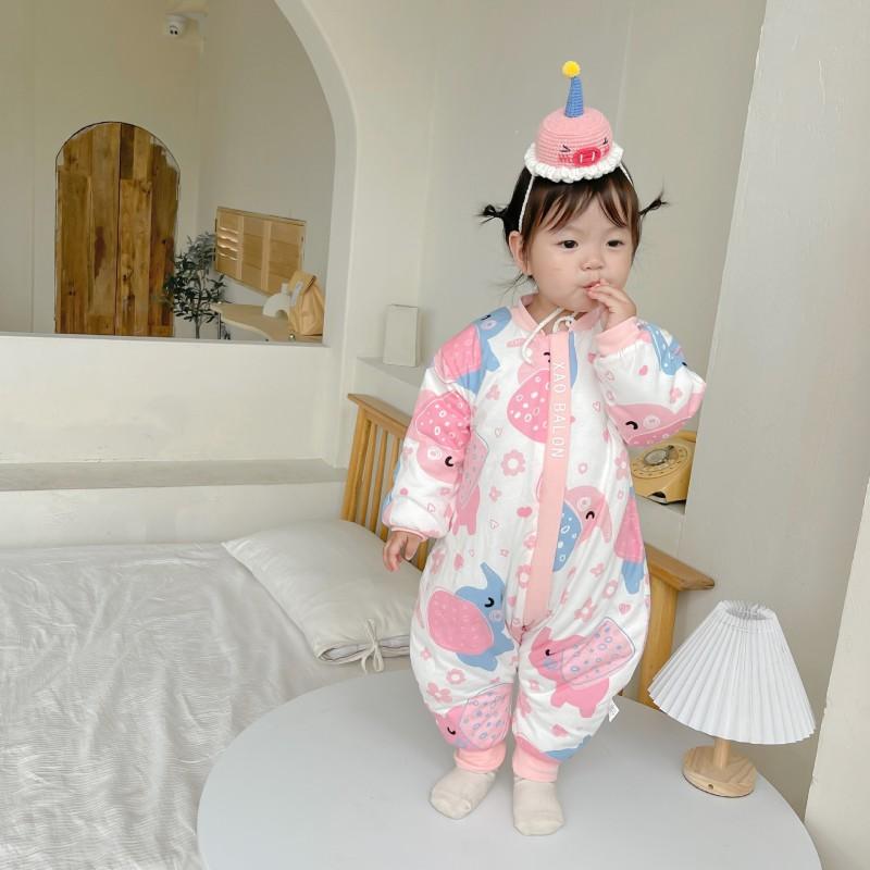 Thickened Cotton Baby Sleep Sack With Zipper Leg Separation Toddlers 1-3 Years A-Class Safety Winter Fall
