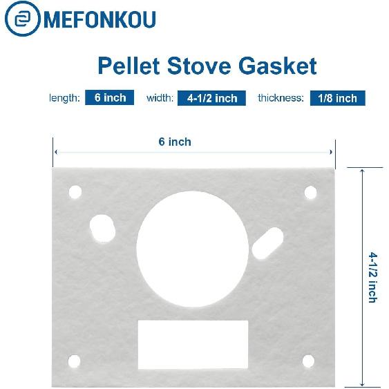 Прокладка для пеллетной печи, совместимая сreplacement-ом топки Harman 2399K, 3-44-00409, 1-00-07381 (2 шт./упак.)
