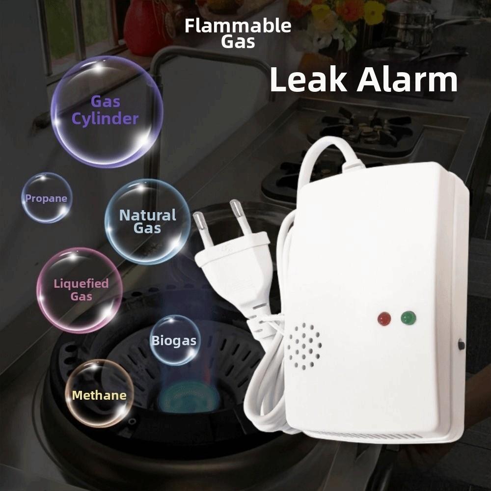Compact Combustible Gas Leak Alarm Wall Mounted Natural Gas Alarm Sensor Home Security
