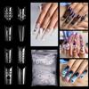 Nail Art Piece Special Nail Type Special Shape, Star Hollow Nail, Transparent Lace French Fake Nail