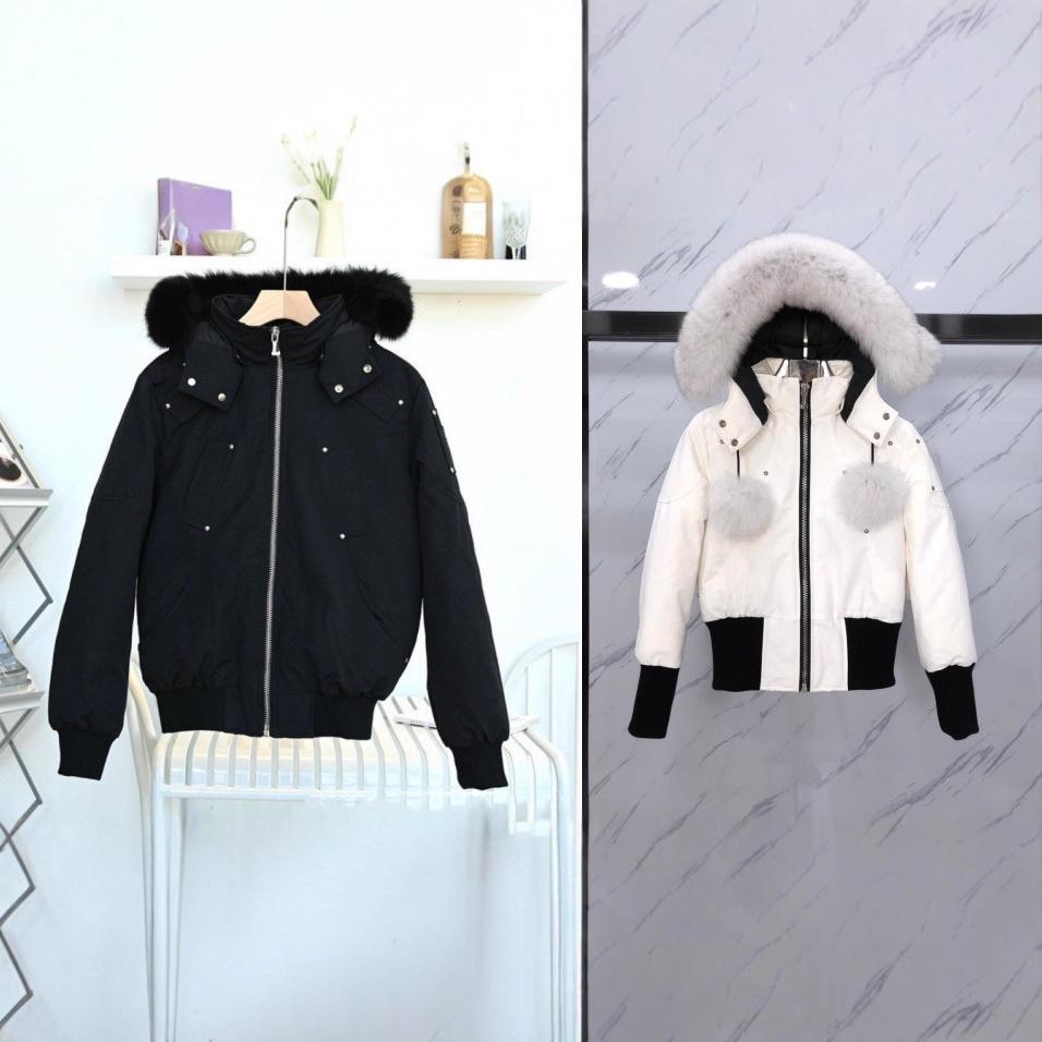 Мужская пуховая куртка Moose с капюшоном и воротником из лисьего меха