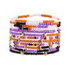 European, American Bohemian ccb beaded bracelet personalized cross five-pointed star rice bead elastic bracelet