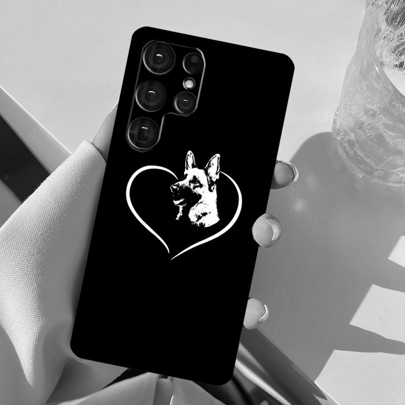 Мультяшный чехол с собакой Немецкая овчарка для Samsung Galaxy S23 Ultra S21 S22 S24 S25 Ultra S9 S10 Plus S25 FE S20 FE Задняя крышка