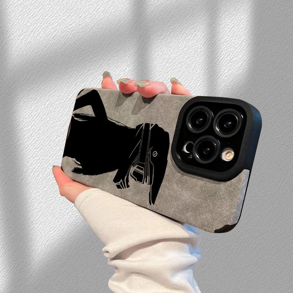Motorcycle helmet girl silhouette phone case suitable for iPhone 17 16 15 14 13 12 11 Pro/Max/Plus anti drop and shockproof