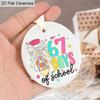 1pc/4pcs School Season, Six Seven Days of School, Smarter Teach Love Inspire Pattern, Ceramic Ornament Hanging Decor, Home Party Decor