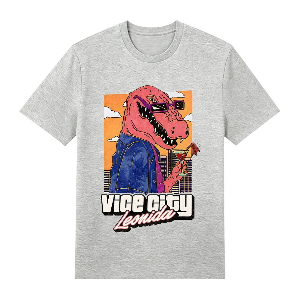 Jason ViceCity Leonida Alligator Графический Принт Футболки Летняя Мода Женские Мужские Популярные Хлопковые Футболки Горячие Игровые Фанаты Подарок Y2K Футболка