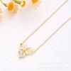 Дизайн Любовь Бант Ожерелье Женское Легкая Роскошь Простое Универсальное Циркон Сердце Подвеска Ключичная Цепочка