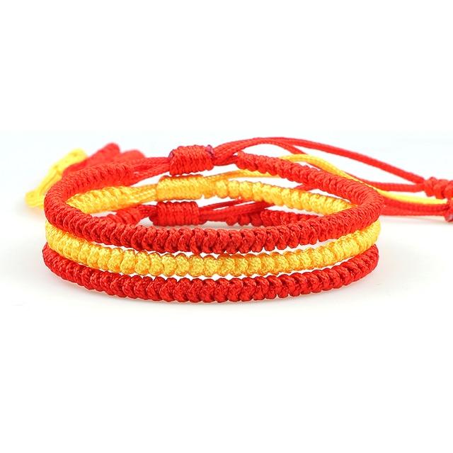 3 шт. тибетский буддийский амулет счастливый плетеный браслет на лодыжку многоцветный ручной работы узлы веревка браслет Будды для женщин мужчин подарки
