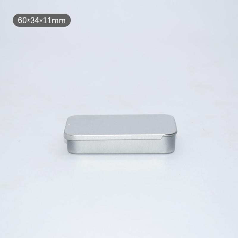 Металлическая прямоугольная пустая мини-жестяная коробка Tinplate Push Candy Table Cases Box Storage Box
